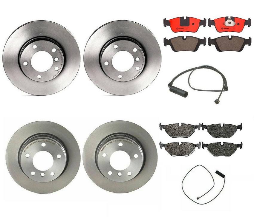 BMW Brembo Brake Kit - Pads &  Rotors Front and Rear (286mm/280mm) (Ceramic) 34351181342 - Brembo 1639190KIT